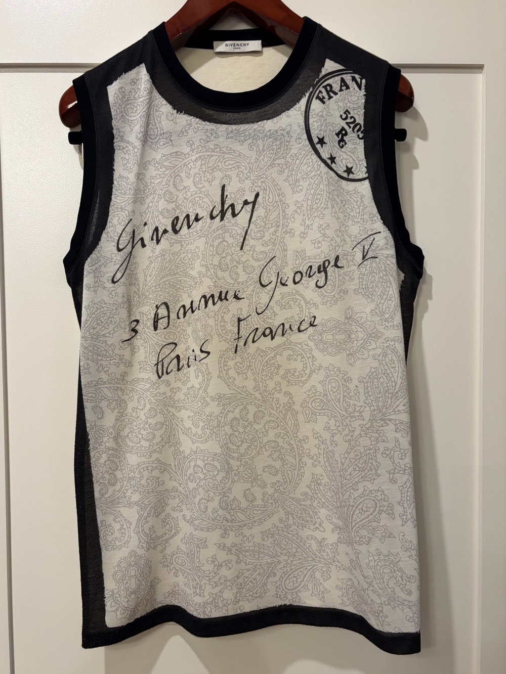Givenchy White Sleeveless logo tee